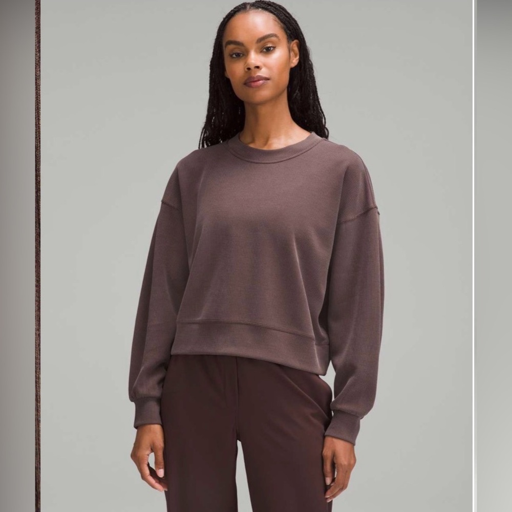 lululemon athletica Brown Crewneck Sweatshirt